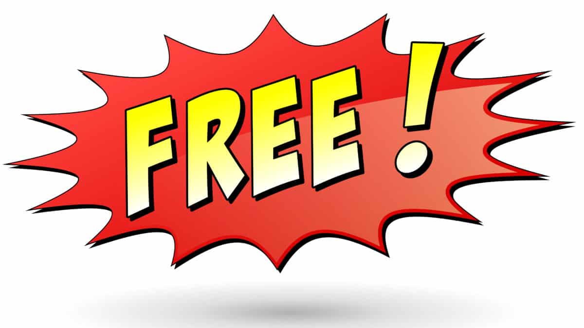 Graphic with 'FREE!' in bold letters, highlighting free AI medical scribes for healthcare providers.